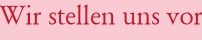 Wir stellen uns vor